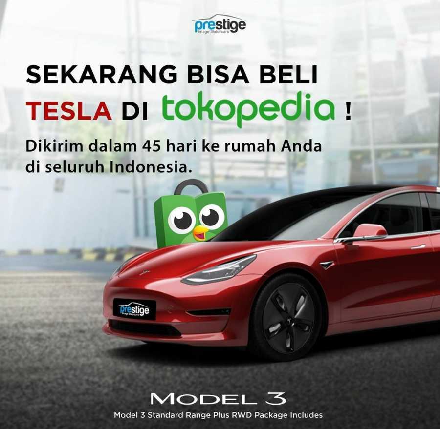 Tesla model 3 deals tokopedia